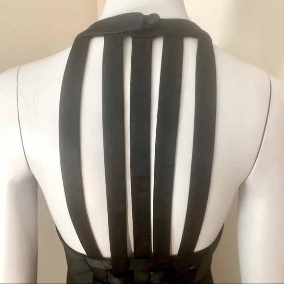 DONNA RICCO Strappy Crepe Little Black Dress Cocktail Party - Picture 2 of 14